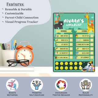 Daily Reward Chart Personalised Wild adventures (PREPAID ONLY)