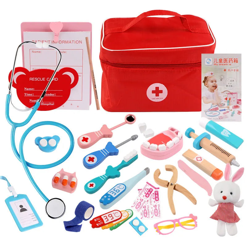 Little Healers: Children's Play House Doctor Toy Set with Simulation Medicine Bag