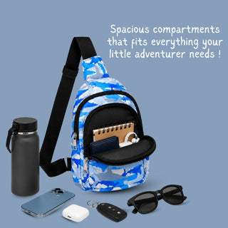 Cots and Cuddles Shark Print Crossbody Bag for Kids