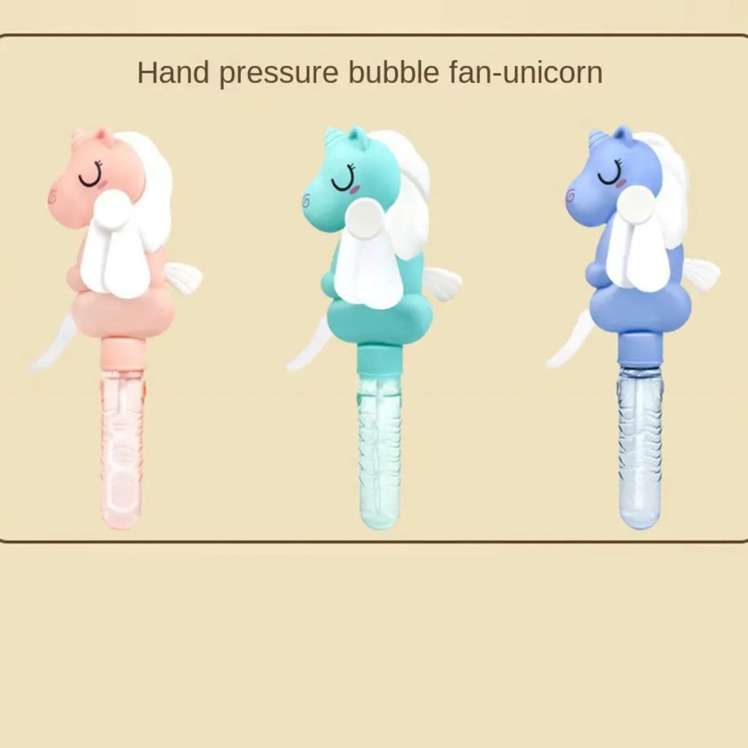 Unicorn Bubble Hand Fan