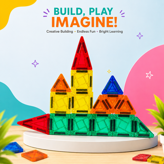 Magic Magnetic Tiles 26-Piece Building Set | STEM Toy for Kids