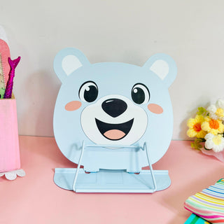Cute Bear Book Stand – Adjustable Cartoon Reading Holder for Kids (Random Design)