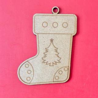 Diy Christmas Ornaments MDF Cut out Coloring Kit for kids (Pack of 4)