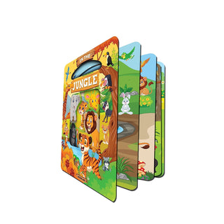 In the Jungle Die Cut Window Board Book for Kids Age 3+ | Die Cut Shape Early Learning Picture Board Book