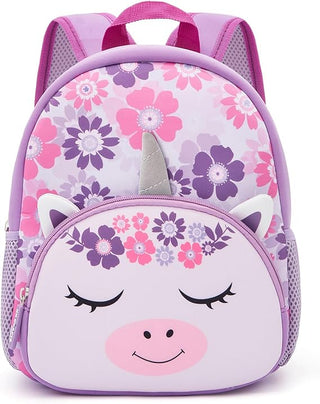 Kids School Bag Soft Plush Backpacks Cartoon Boys Girls Baby (2-5 Years) Purple Unicorn