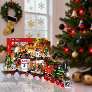 Christmas Train Blocks Set with Lights (868pcs)