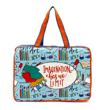 Creative Carriers: Super A3 Size Drawing/Activity Bags with Multiple Pockets for Kids and Teenagers (Imagination Has No Limit)