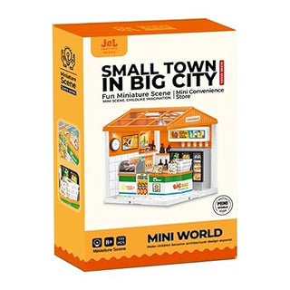 Small Town in Big City Miniature Scene Building Kit | DIY Mini World Set for Kids 8+