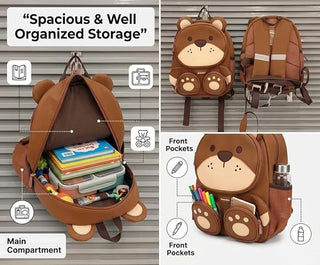 Kids Cartoon Animal Backpack – Lightweight Multi-Pocket School Bag