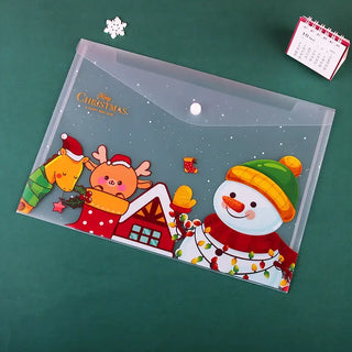 Joyful Christmas-Themed A4 Transparent Folder