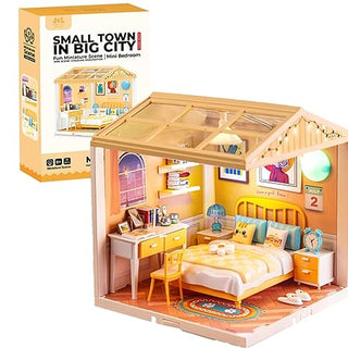 Small Town in Big City Miniature Scene Building Kit | DIY Mini World Set for Kids 8+