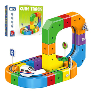 High-Tech DIY Magnetic Train Building Blocks – Electric Anti-Gravity Track Set (51 Pcs Block Set)