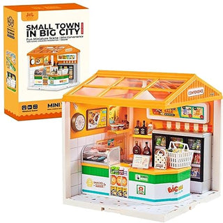 Small Town in Big City Miniature Scene Building Kit | DIY Mini World Set for Kids 8+
