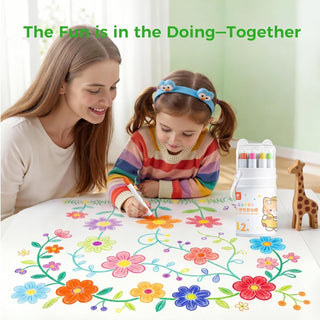12-Color Washable Water Soluble Crayons Art Set for Kids (Pack Of 6/12)