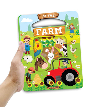 At the Farm Die Cut Window Board Book for Kids Age 3+ | Die Cut Shape Early Learning Picture Board Book