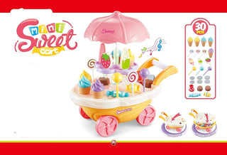 30pcs Sweet Candy Ice Cream Cart Toy for Kids with Sound – Interactive Playset for Imaginative Fun
