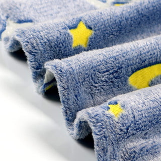 Soft Warm Cozy Furry Blanket Glow in The Dark (182CM X 182CM) (Space)