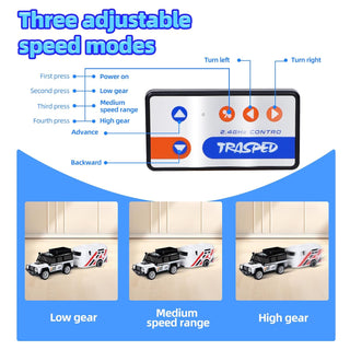 Mini RC Car with Remote Control & Trailer | 2.4GHz Speed-Regulating Alloy Model Car Toy for Kids