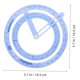 360° Full Circle Protractor for Kids | Math Geometry Tool | Pink & Blue