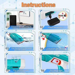 Electric Water Gun for Kids – Full Automatic Water Soaker Blaster