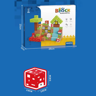 Magnetic Pixel Building Block Set Creative Construction Toy for Kids