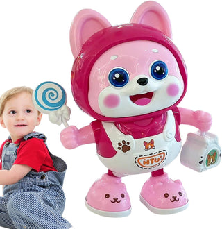 Cute Light & Sound Dancing Dog in Jumpsuit for kids Age 3+ (Random Color)