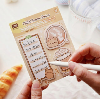 Cute Chibi Charm Kawaii Memo Pad Set — Cute Die-Cut Sticky Notes for Kids (Pack Of 4)