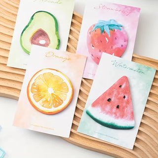 Kawaii Fruit Shaped Sticky Notes | Memo Pads for Kids (Pack of 4)
