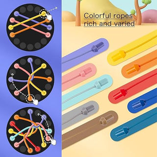 Tangle Twister Rope Puzzle Board Game for Kids – Colourful Untangling Brain Teaser Toy
