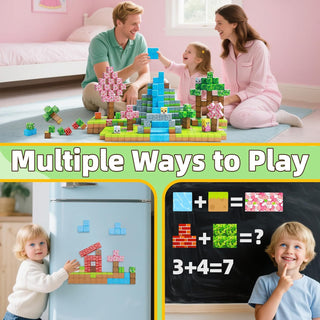 Magnetic Pixel Building Block Set – 84 Pcs Creative Construction Toy for Kids