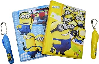 Cute Mini Minion Design Pocket Diary with Pen for Kids (Random Colour)