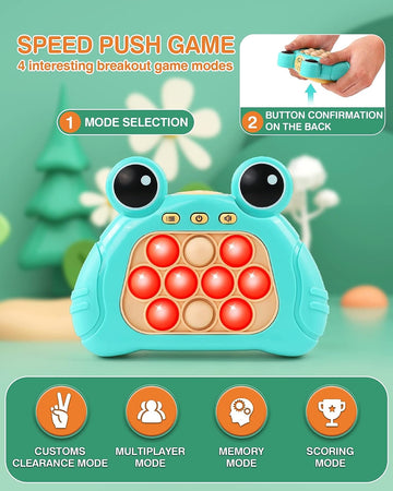 Quick Push Bubble Pop Popit Game: Interactive Stress Relief Toy with Music and Light Effects (Random color)