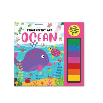 Ocean Fingerprint Art Activity Book for Children Age 4 - 9 years with Thumbprint Gadget | Colouring Book for Kids