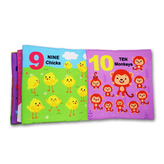 My First 123 Cloth Book with Squeaker and Crinkle Paper Cloth Books for Toddler Kids