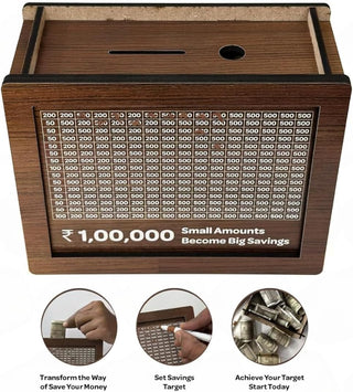 1,00,000 Savings Challenge Piggy Bank