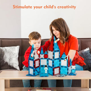 58 PCS Magnetic Tiles Space Set – Kids STEM Building Blocks Toy