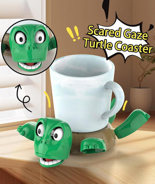 Funny Shock Face Turtle Coaster Cute & Quirky Table Decor