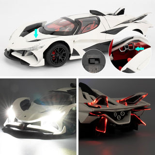 Premium Quality Die Cast Simulation Pull Back Sports Toy Car (Apollo EVO) (White)