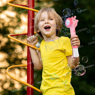 Giraffe Bubble Magic Wand — Light-Up & Musical Bubble Blower for Kids