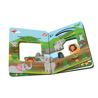 In the Jungle Die Cut Window Board Book for Kids Age 3+ | Die Cut Shape Early Learning Picture Board Book