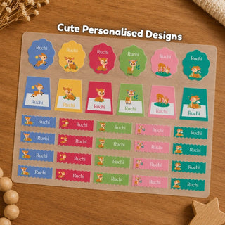 Personalized Iron On Label Sticker - Forrest Fawn (32pc) (PREPAID ONLY)