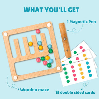 Wooden Magnetic Maze for Kids