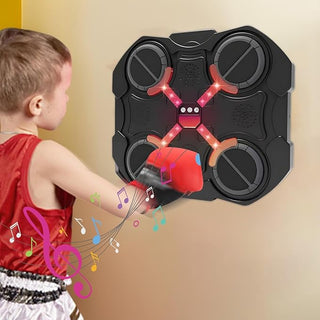Music Boxing Target Machine with LED Lights & Boxing Gloves (Prepaid Only)