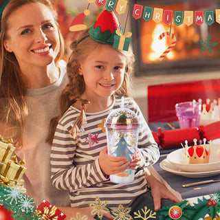 Christmas Theme 450ml Glittery Sipper for Kids (Random)