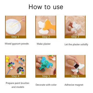 Dessert Mould & Paint Kit for Kids | DIY Plaster Cupcake Craft Set (Ages 6+)(Pack Of 5/10)