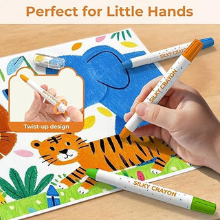 12-Color Washable Water Soluble Crayons Art Set for Kids (Pack Of 6/12)