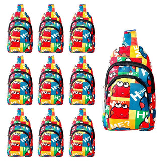 The Cartoon Print Colourful Crossbody Bag for Kids (Pack of 10) (Prepaid Only)