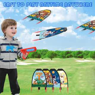 2 in 1 Glider Kite Launcher Toy for Outdoor Adventure (Random Color)