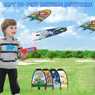 2 in 1 Glider Kite Launcher Toy for Outdoor Adventure (Random Color)