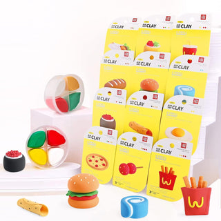 Cute Food Theme Air Dry Clay DIY Kits for Kids (1 pcs) (Random Design)